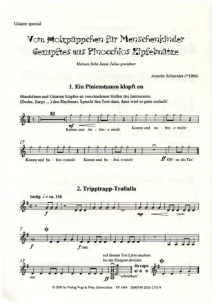 Vom Holzp�ppchen f�r Menschenkinder f�r Zupforchester Gitarre spezial