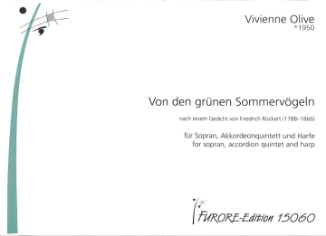 Von den gr�nen Sommerv�geln f�r Sopran, 5 Akkordeone und Harfe Partitur und Stimmen (dt)
