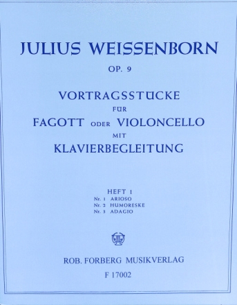 Vortragsst�cke op.9 Band 1 f�r Fagott und Klavier