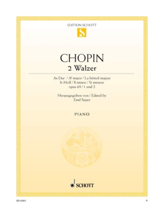 Walzer As-Dur und h-Moll op.69,1-2 f�r Klavier
