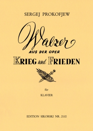 Walzer aus der Oper Krieg und Frieden op.96,1 f�r Klavier