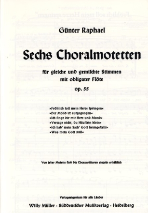 Was mein Gott will op.55,6 f�r gem Chor und Fl�te Partitur