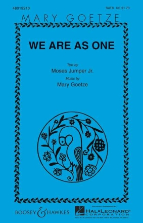 We are as one f�r gemischter Chor (SATB) und Klavier Chorpartitur