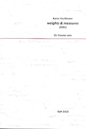 Weights & Measures f�r Klavier