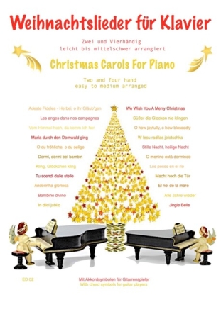 Weihnachtslieder f�r Klavier f�r Klavier zu 2-4 H�nden (+Akkorde +Text)
