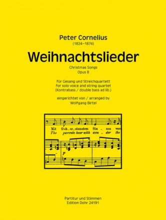 Weihnachtslieder op.8 f�r Streichquartett Partitur und Stimmen