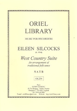 West Country Suite for 4 recorders (SATB) score and parts