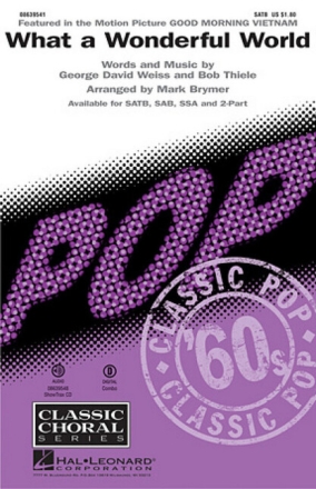What a wonderful world for mixed chorus and piano vocal score (en)