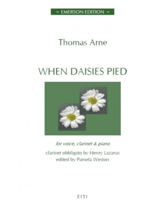 When daisies pied for voice, CLARINET AND PIANO Weston, P., ed