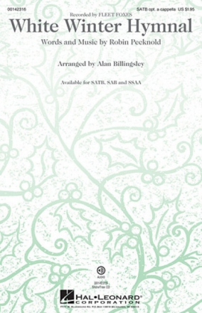 White Winter Hymnal for mixed chorus a cappella vocal score (en)