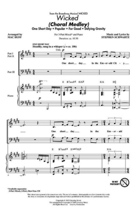 Wicked (Choral Medley) for 3-part choir and piano choral score