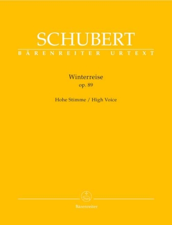Winterreise op.89 D911 f�r Gesang (hoch) und Klavier praktische Ausgabe