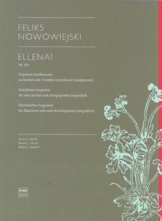 Works Series A vol.3 Ellenai op.32a (Symphonic Fragment) score and critical commentary,  bound
