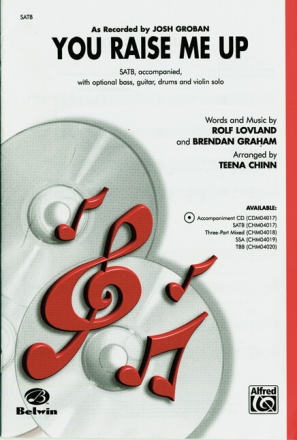 You raise me up for mixed chorus and piano (rhythm group and violin ad lib) score