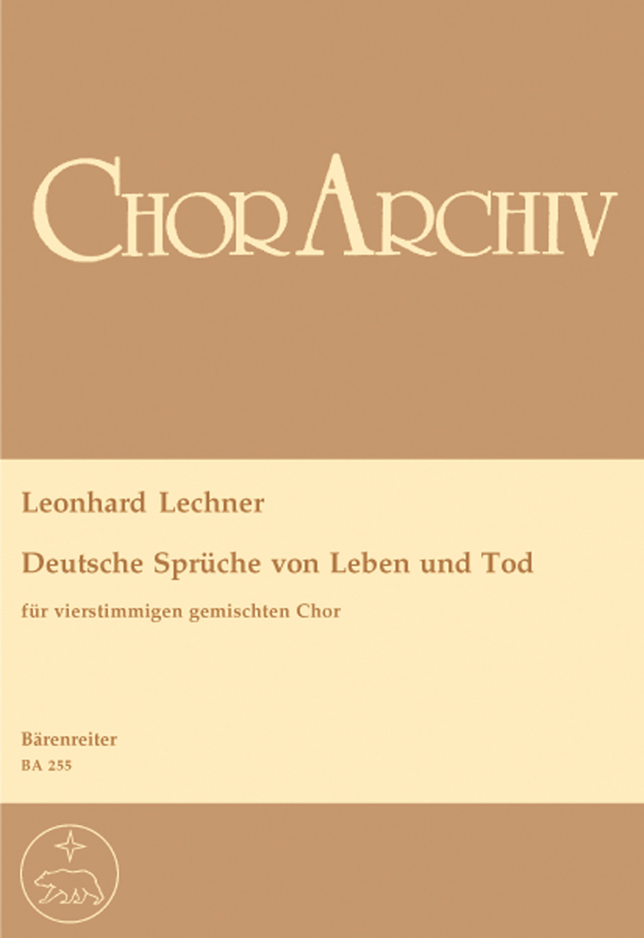 Deutsche Sprüche von Leben und Tod für gem Chor Partitur Notenlager Notenversand Noten