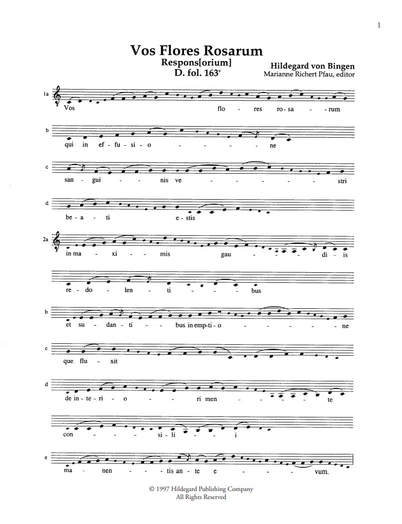 Beispielseite 1 zu 2 Responsories for mixed chorus score