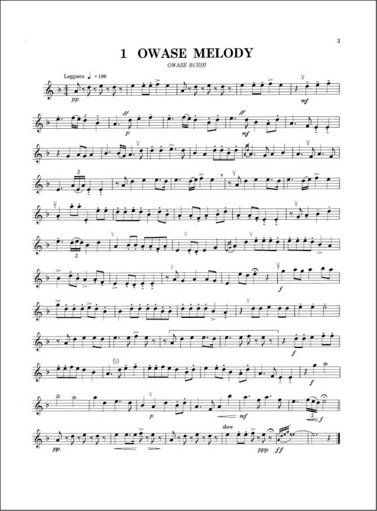 Beispielseite 1 zu 8 Traditional Japanese Pieces for tenor (descant) recorder solo or flute