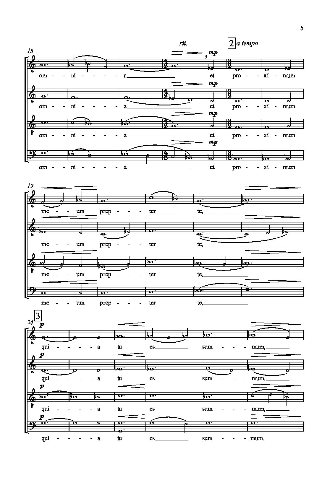 Beispielseite 3 zu Actus caritatis (2021) for mixed choir a cappella choral score