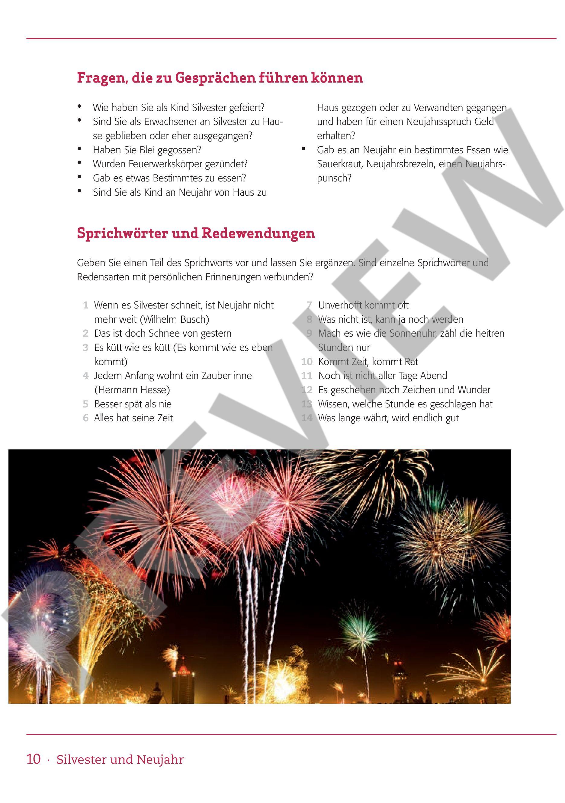 Beispielseite 4 zu Aktivieren und Erinnern - Feste und Feiertage (+CD) Hochaltrige und demenzkranke Menschen begleiten