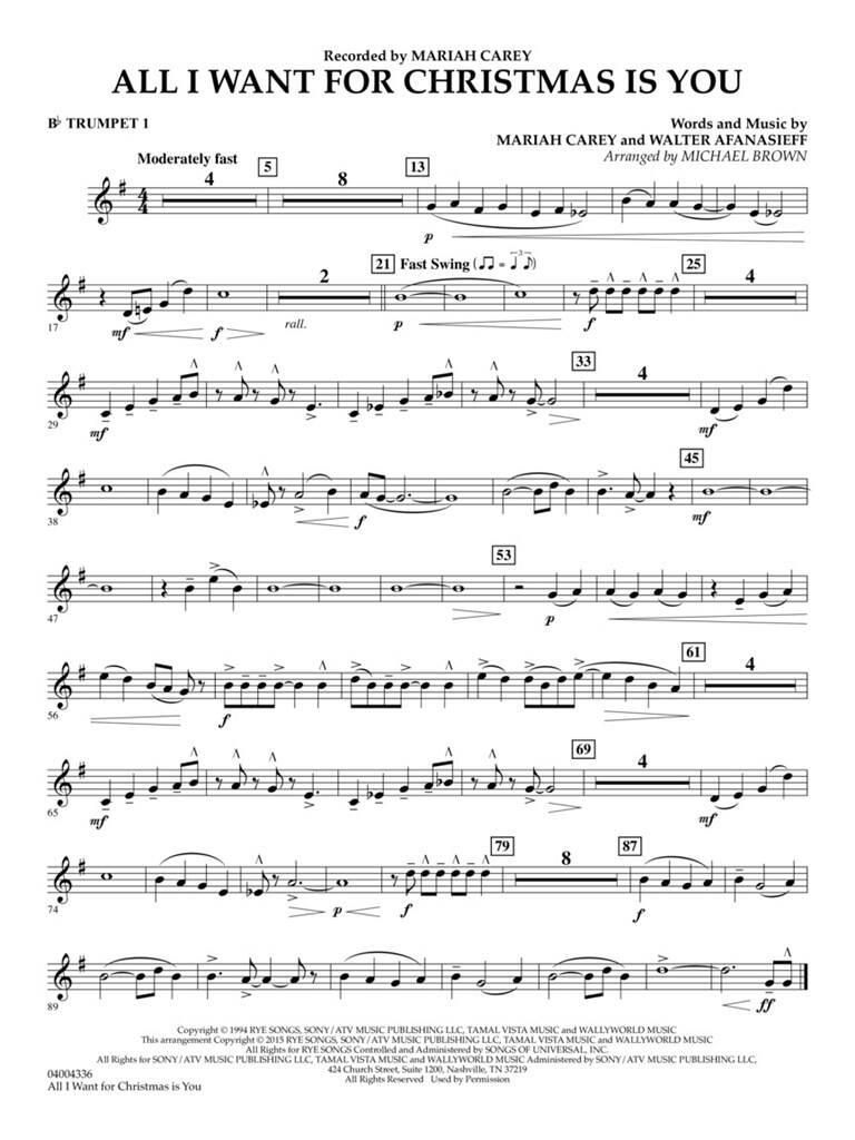 Beispielseite 4 zu All I want for Christmas is You: for concert band score and parts