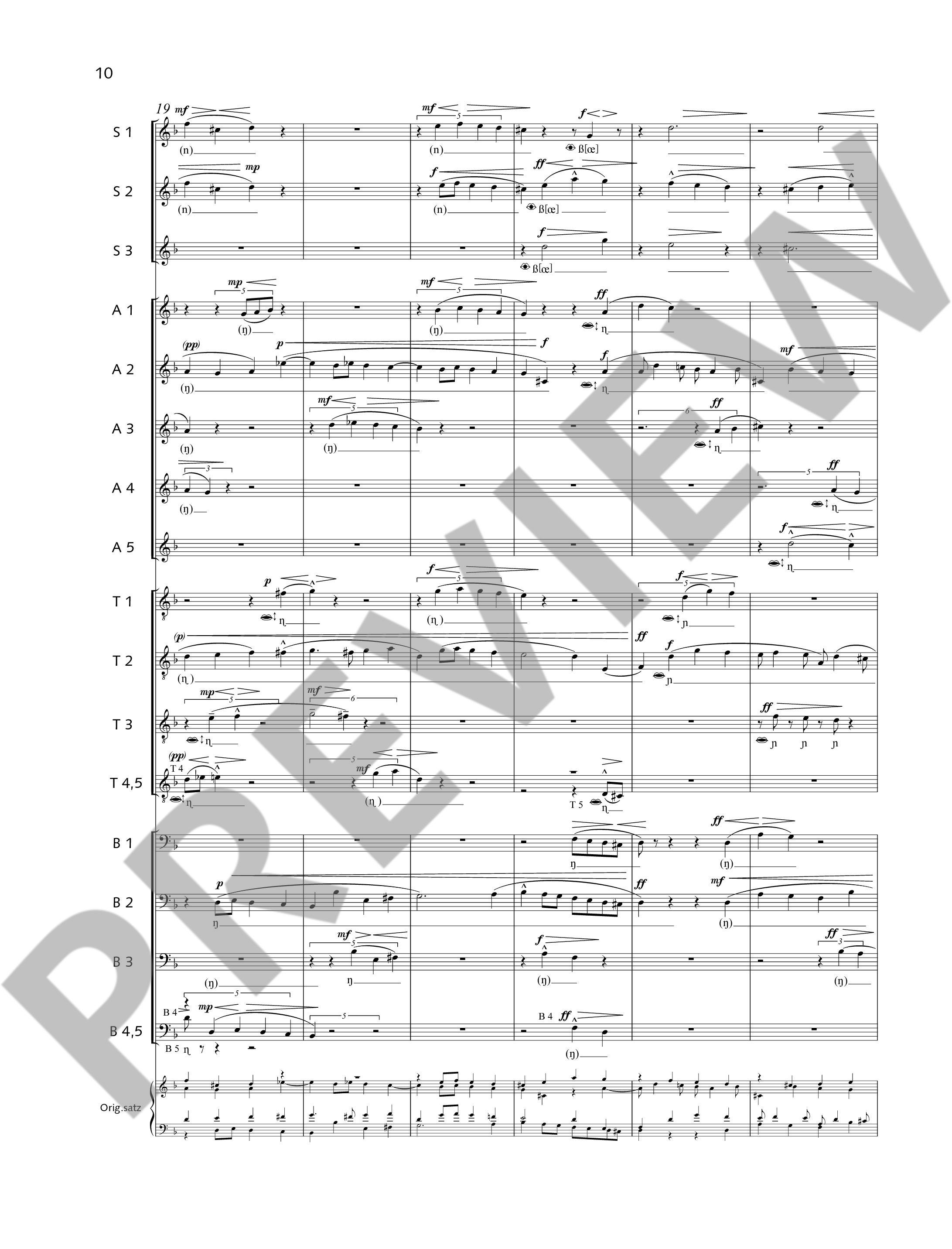 Beispielseite 4 zu Bach-Contrapuncti f�r 20 Vokalisten (5S/5A/5T/5B) Chorpartitur