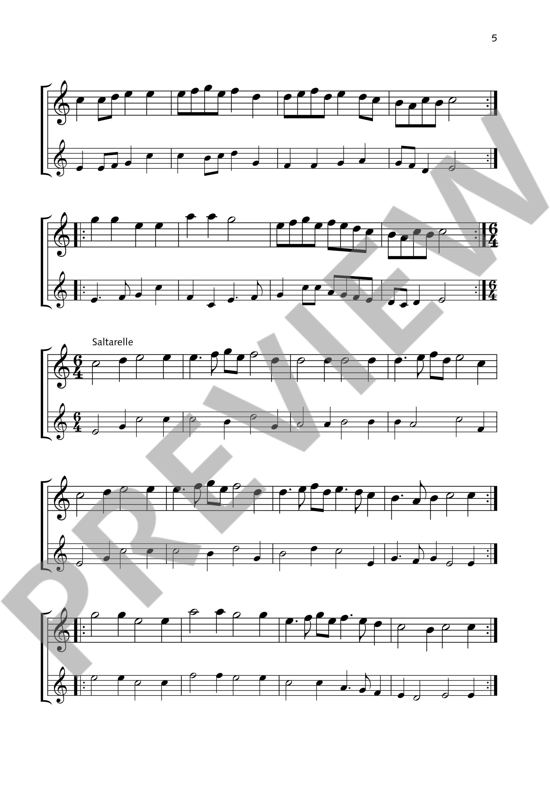 Beispielseite 4 zu Baroque Dances (+CD) for 1-2 descant recorders score (en)