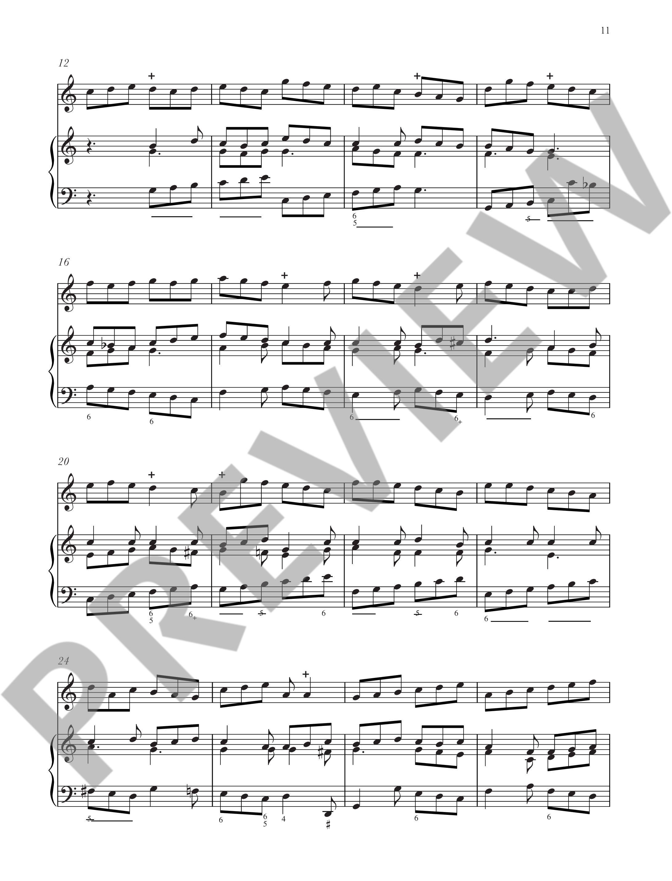 Beispielseite 2 zu Baroque Recorder Anthology vol.3 (+CD) for alto recorder and piano