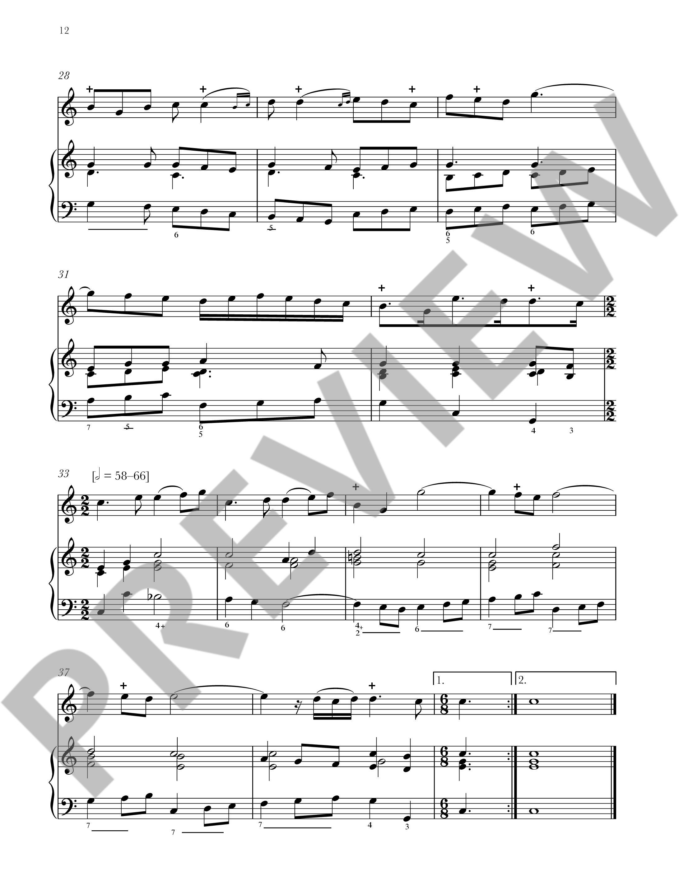 Beispielseite 3 zu Baroque Recorder Anthology vol.3 (+Online Audio) for alto recorder and piano