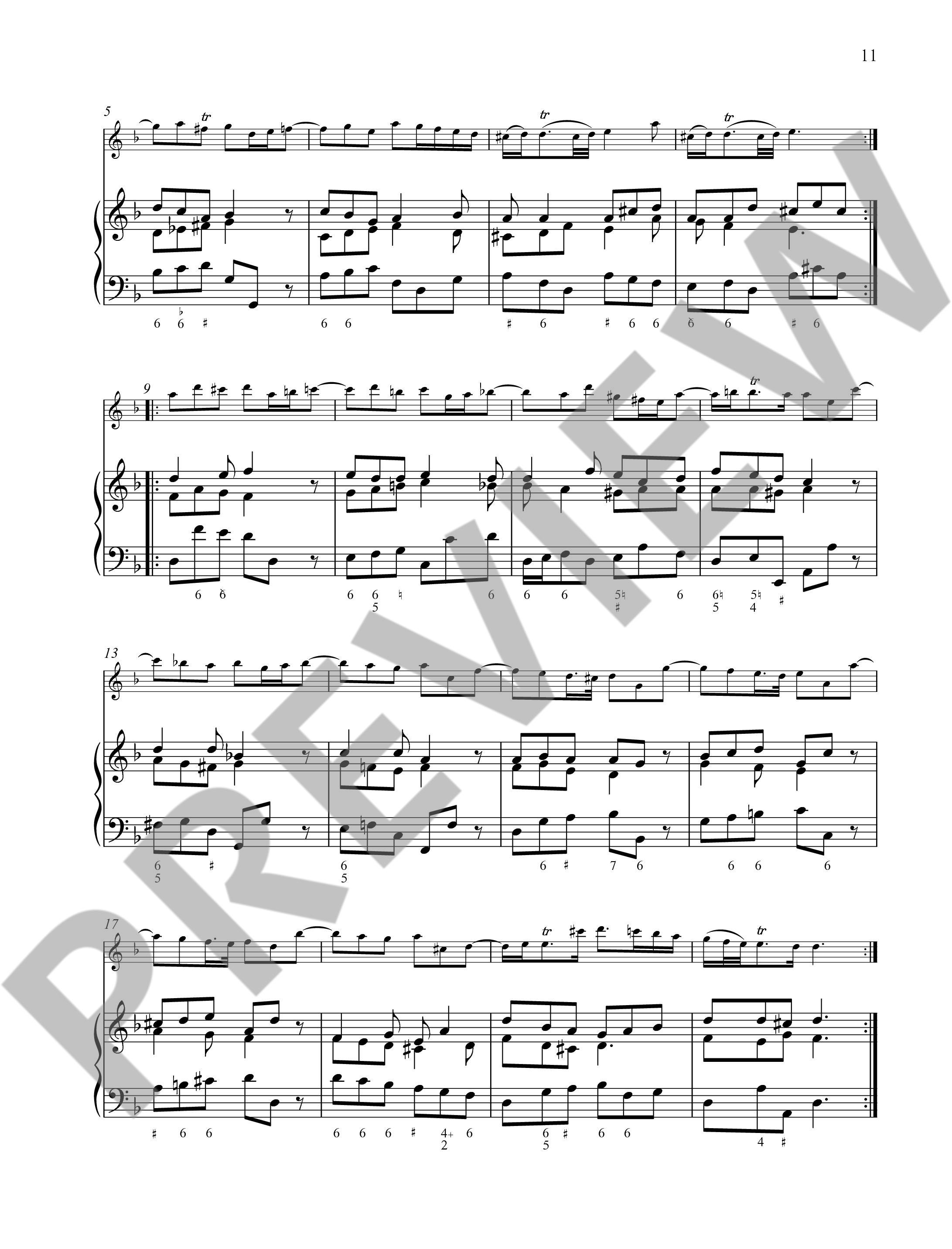 Beispielseite 3 zu Baroque Recorder Anthology vol.4 (+CD) for alto recorder and piano