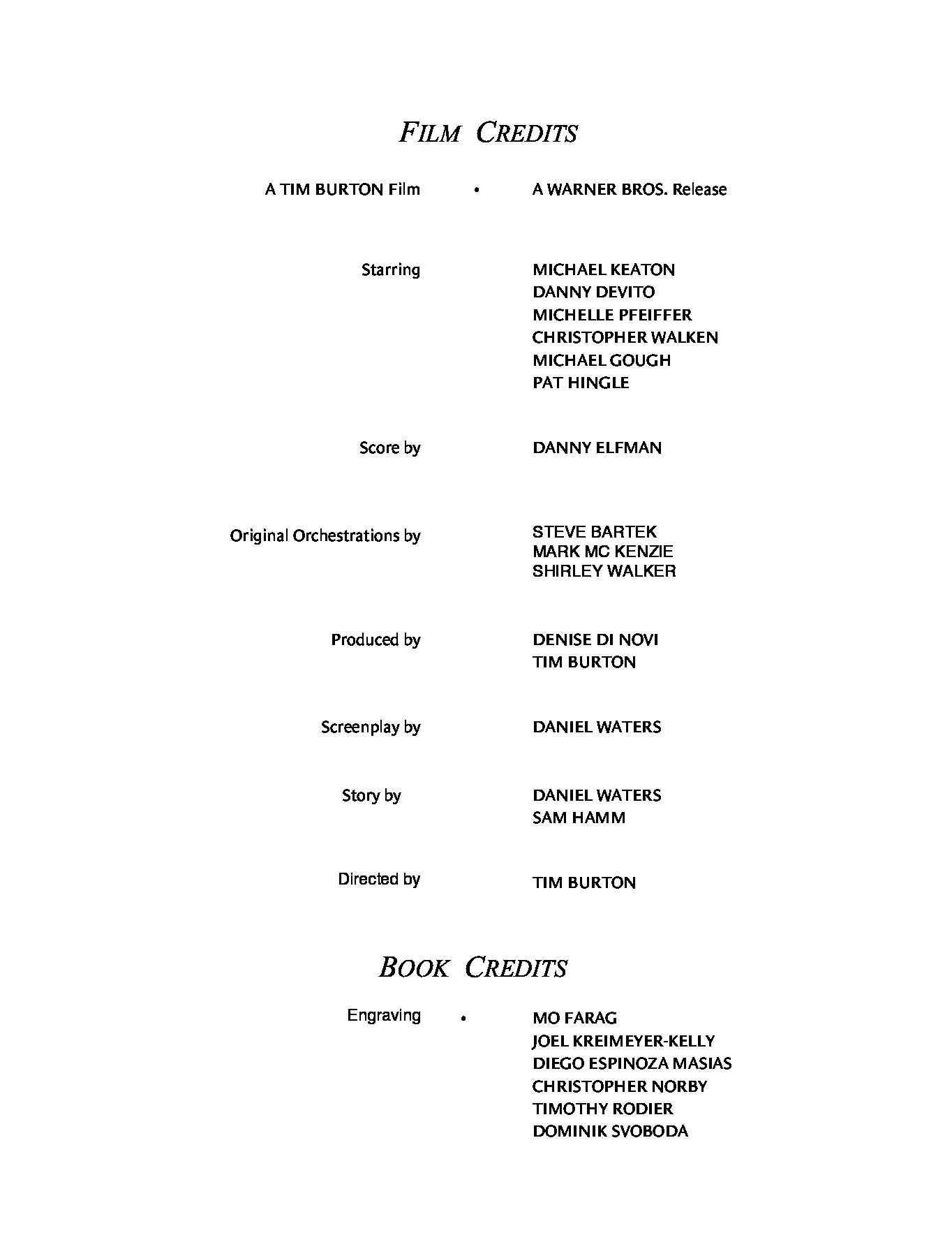 Beispielseite 1 zu Batman Returns for orchestra full score