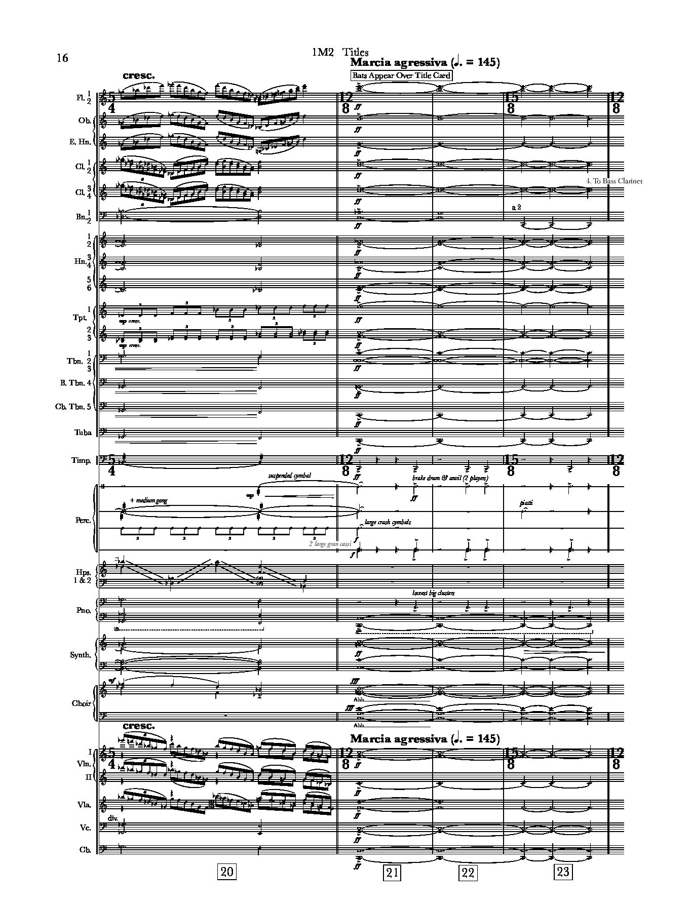 Beispielseite 6 zu Batman Returns for orchestra full score