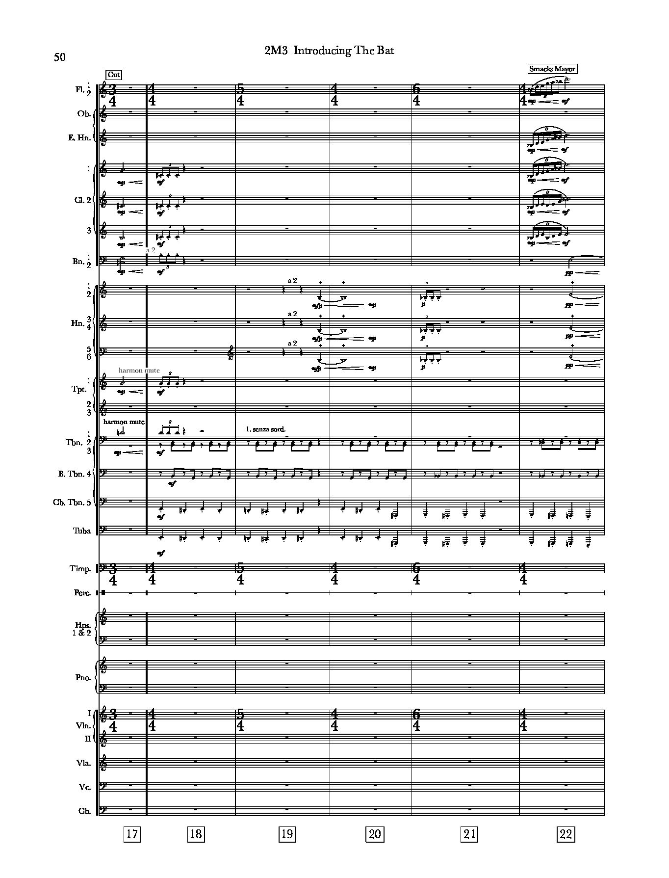 Beispielseite 8 zu Batman Returns for orchestra full score