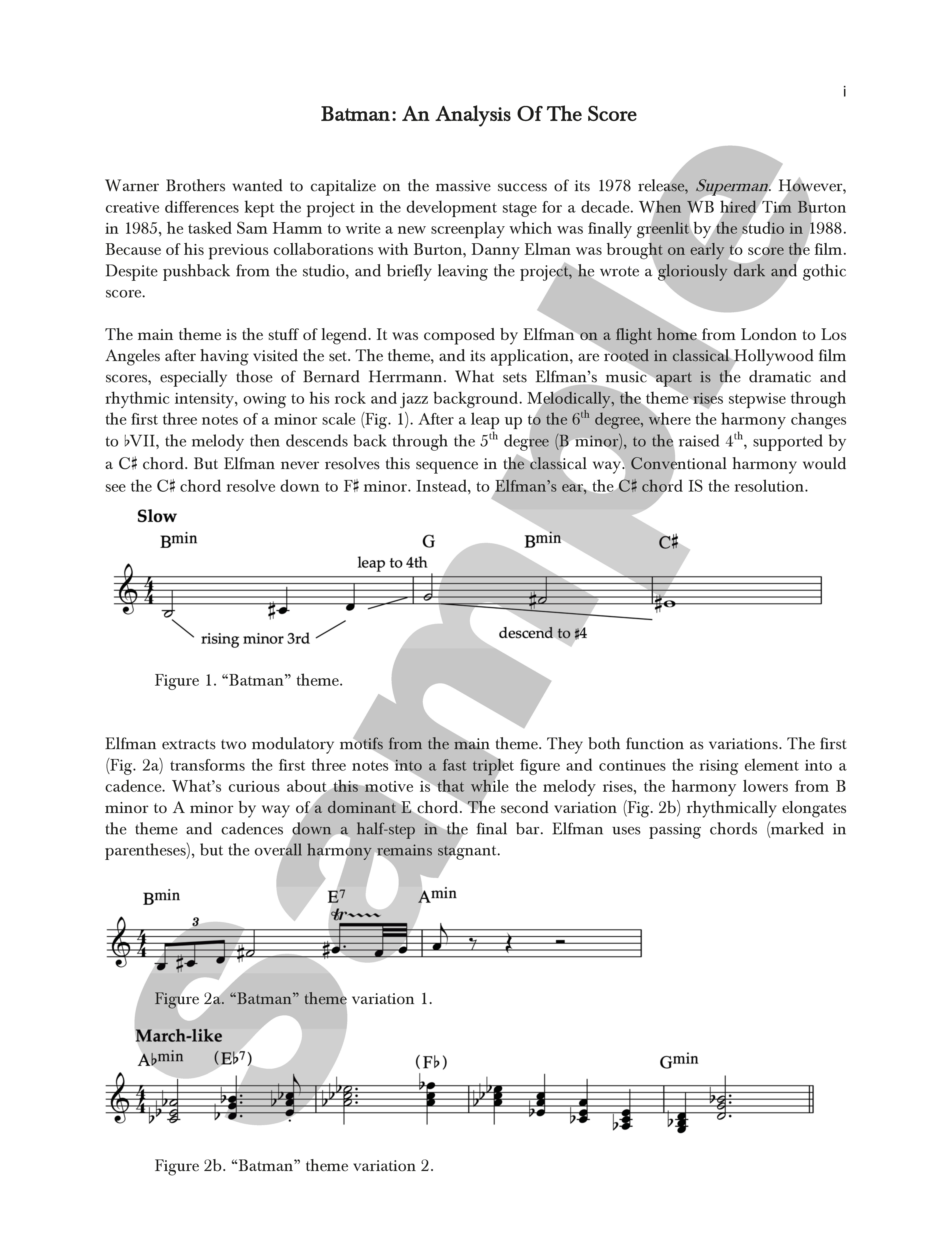 Beispielseite 3 zu Batman - second edition for orchestra full score
