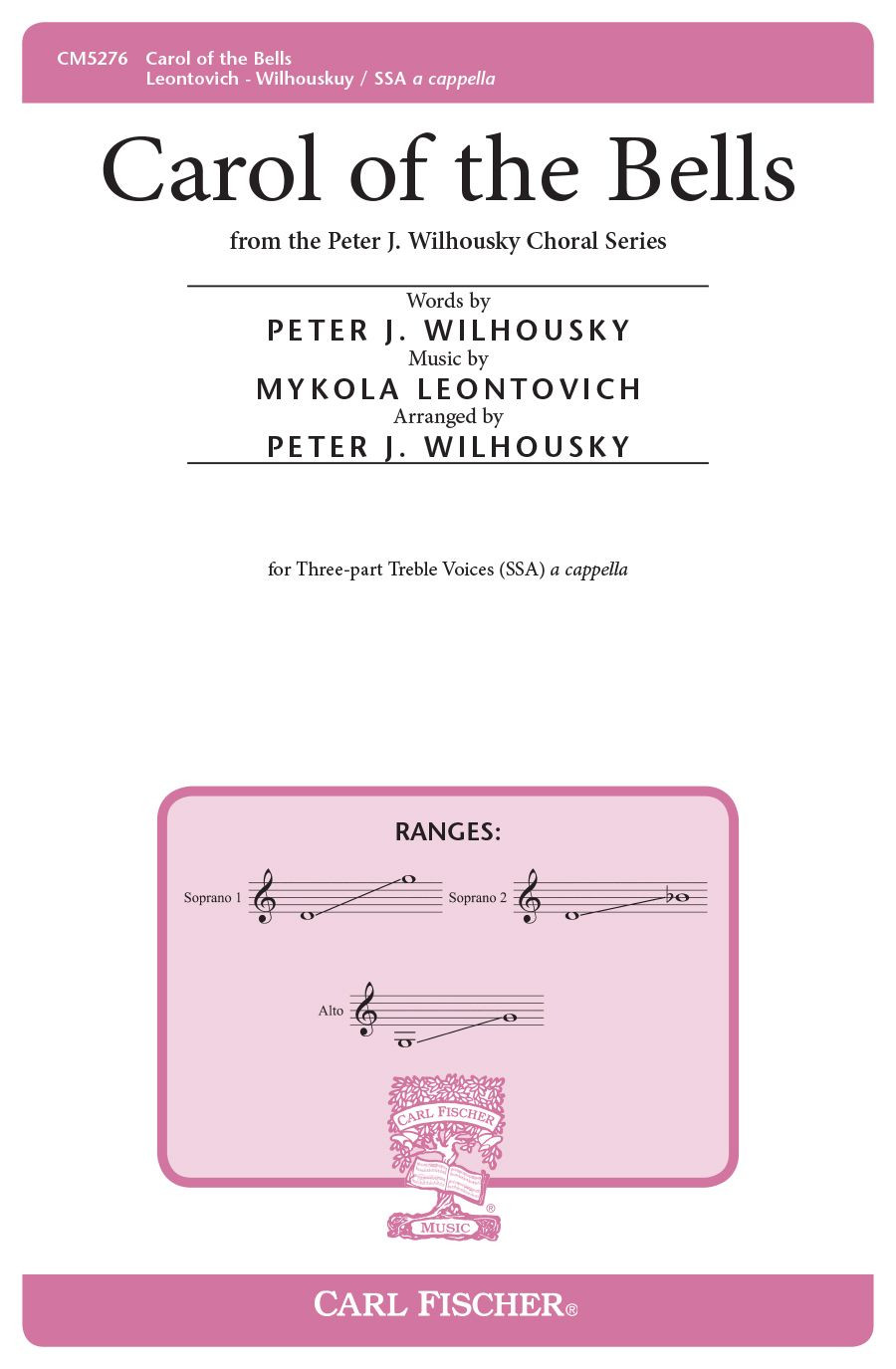 Beispielseite 1 zu Carol of the Bells for female chorus (SSA) a cappella score