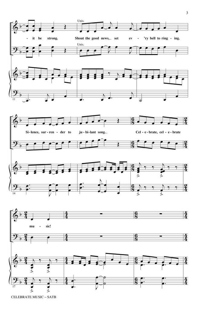 Beispielseite 1 zu Celebrate Music for mixed chorus and piano score