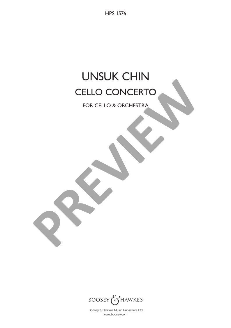 Beispielseite 1 zu CELLO CONCERTO for cello and orchestra study score
