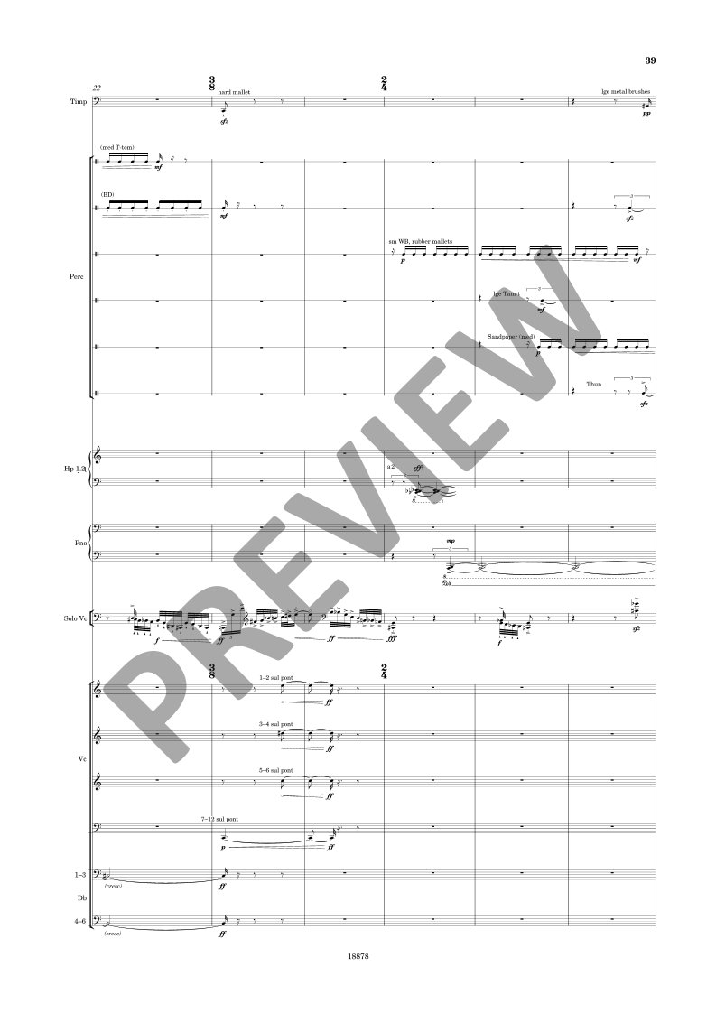 Beispielseite 11 zu CELLO CONCERTO for cello and orchestra study score