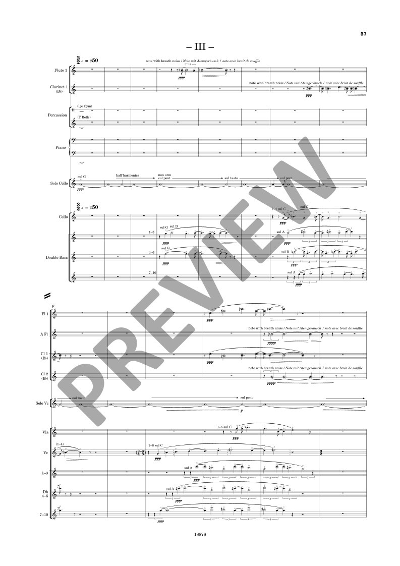 Beispielseite 12 zu CELLO CONCERTO for cello and orchestra study score