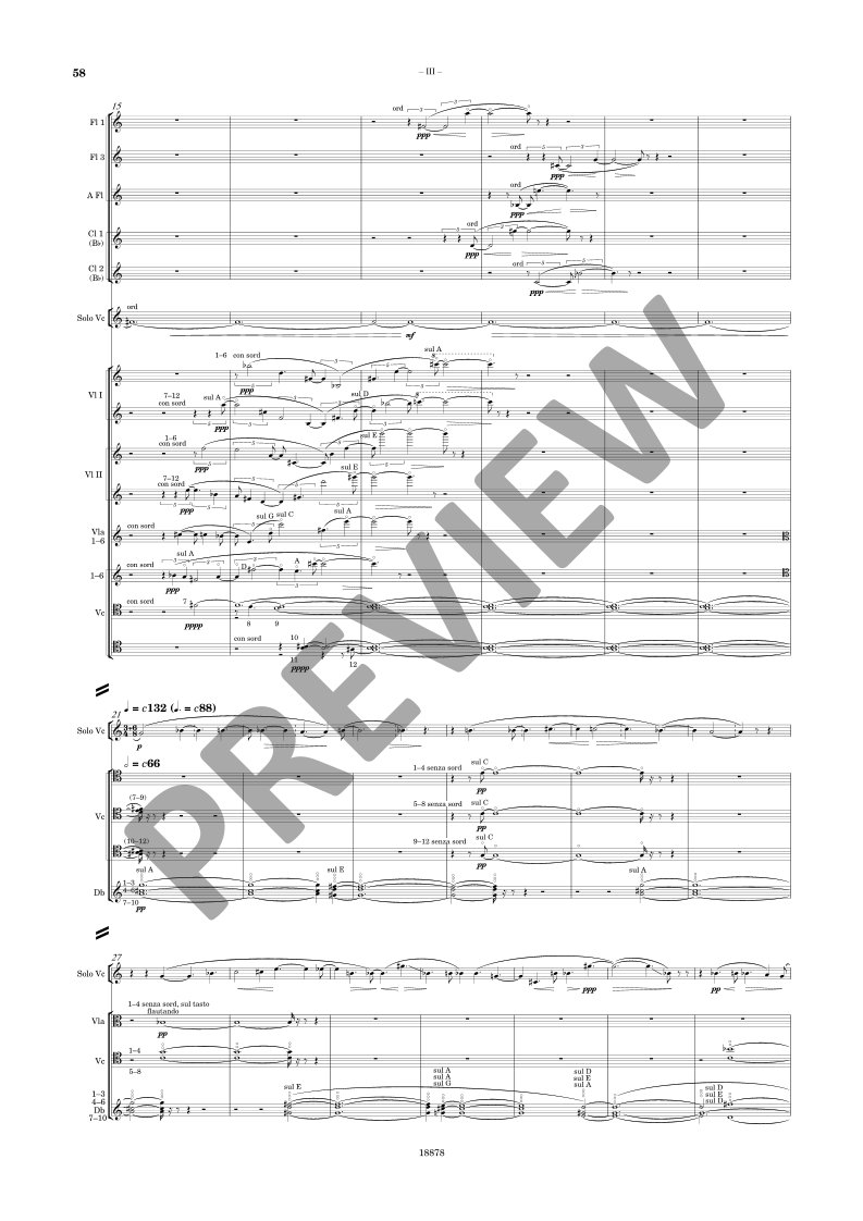 Beispielseite 13 zu CELLO CONCERTO for cello and orchestra study score
