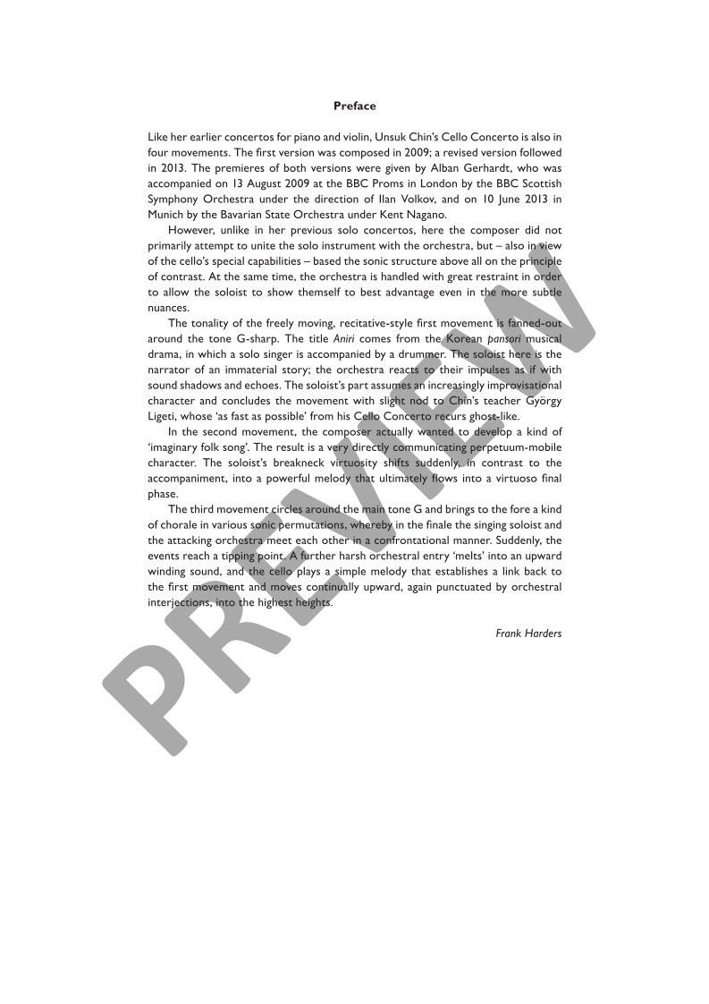 Beispielseite 4 zu CELLO CONCERTO for cello and orchestra study score