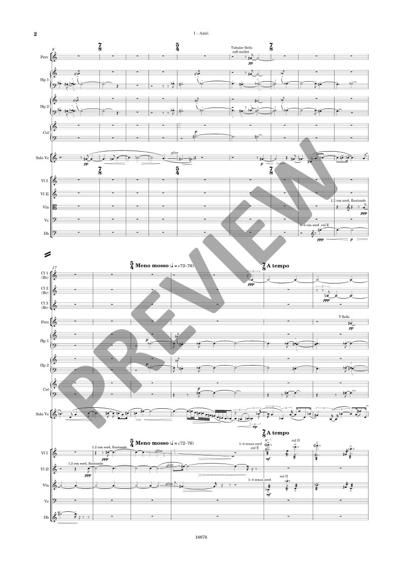 Beispielseite 9 zu CELLO CONCERTO for cello and orchestra study score