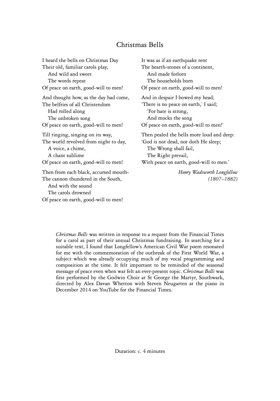 Beispielseite 1 zu Christmas Bells for mixed chorus (SATB) and piano score (en)