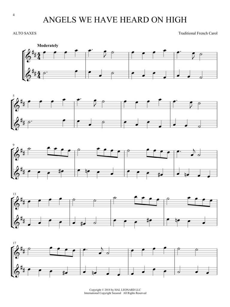 Beispielseite 2 zu Christmas Carols for two for 2 alto saxophones score