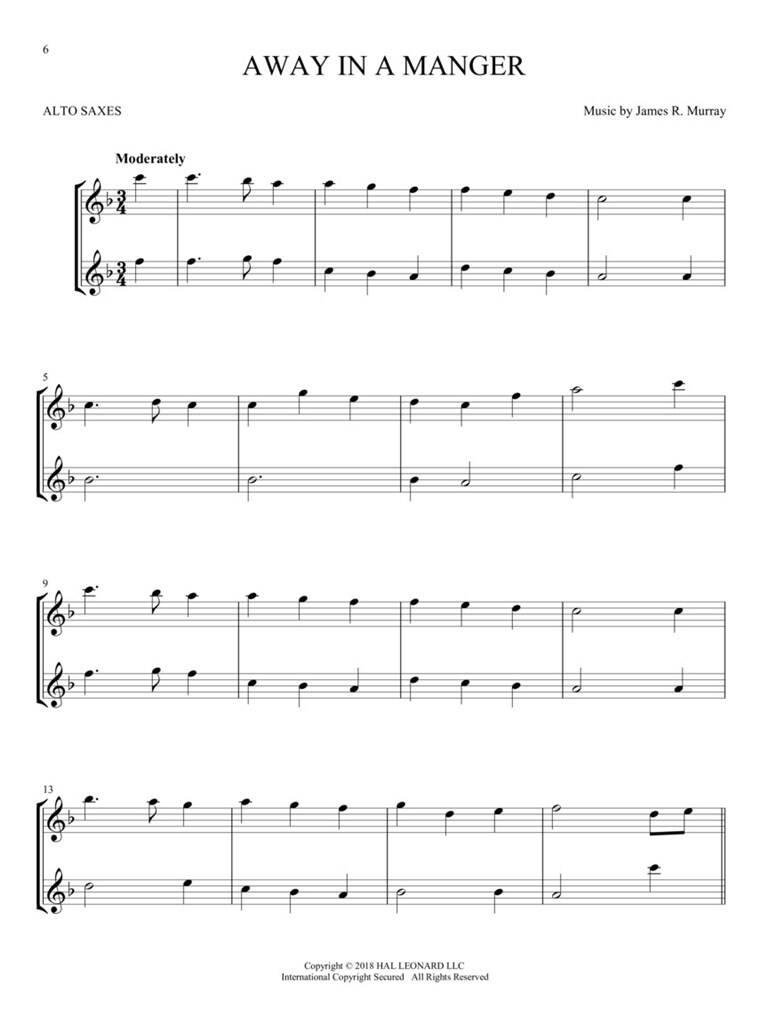 Beispielseite 3 zu Christmas Carols for two for 2 alto saxophones score