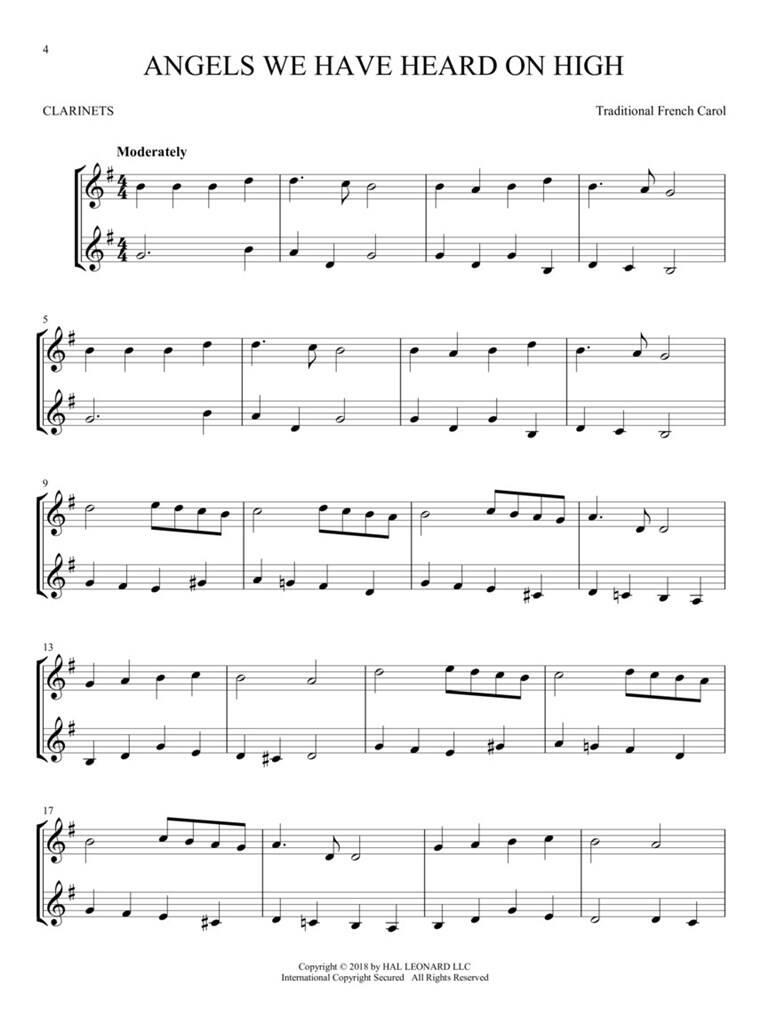 Beispielseite 2 zu Christmas Carols for two for 2 clarinets score