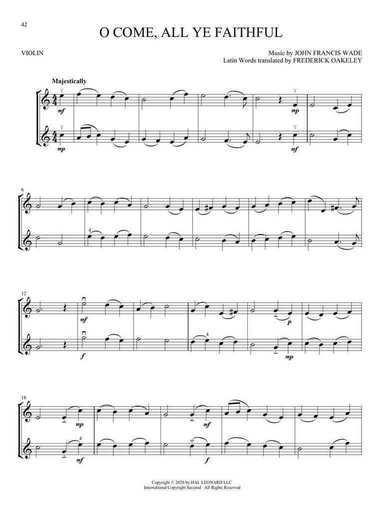 Beispielseite 3 zu Christmas Carols for Violin Duet for 2 violins score