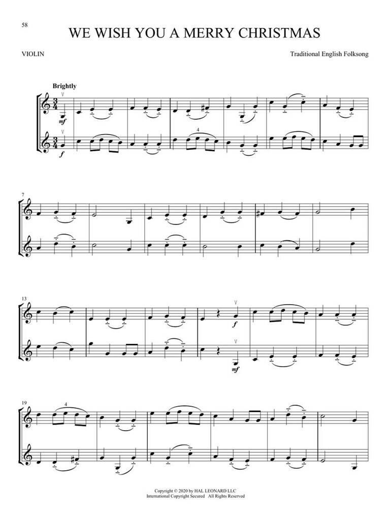 Beispielseite 4 zu Christmas Carols for Violin Duet for 2 violins score