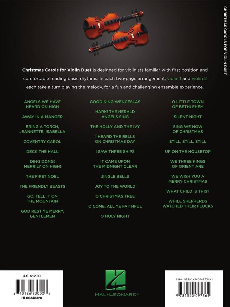 Beispielseite 5 zu Christmas Carols for Violin Duet for 2 violins score