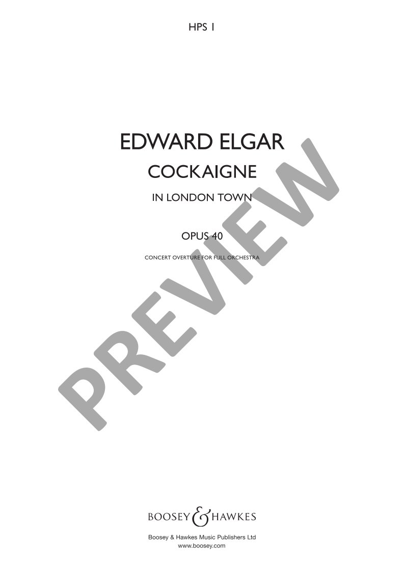 Beispielseite 1 zu Cockaigne in London Town op. 40 for orchestra study score