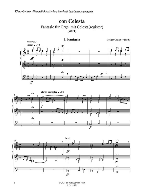 Beispielseite 1 zu con Celesta f�r Orgel mit Celesta(register)